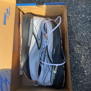 Brooks White and Black Athletic Shoes